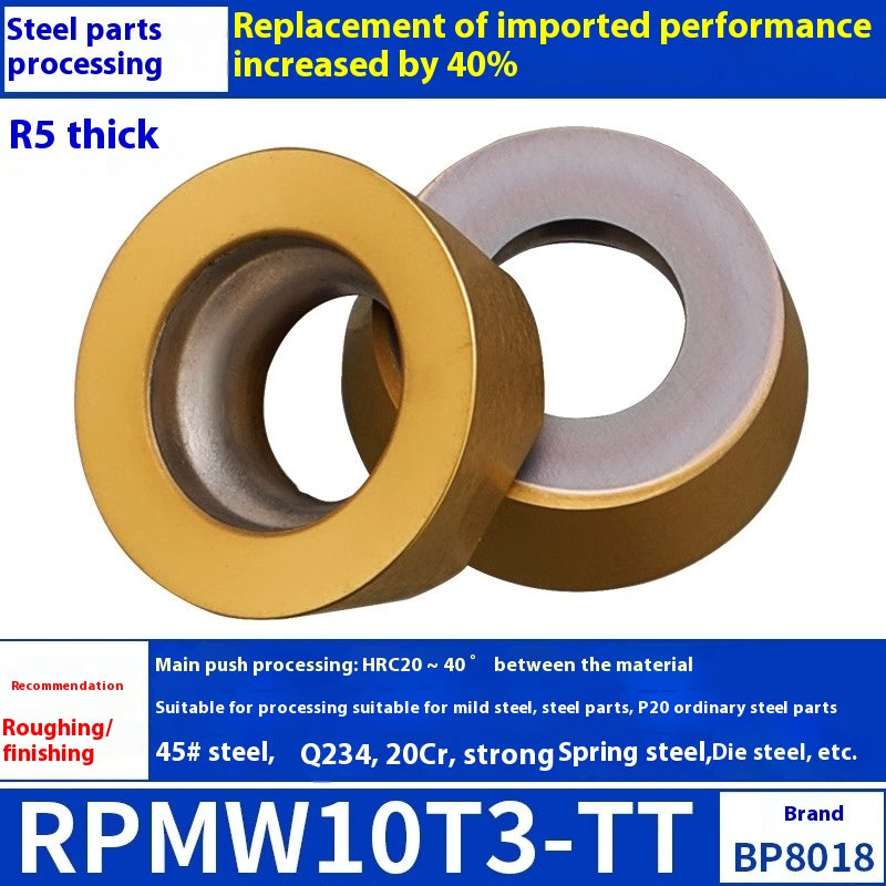6009 CNC milling inserts RPMW carbide R5 machining center R4 milling machine R6 milling inserts RPMT round cutter grain cutting tools Shandong Denso Pricision Tools Co.,Ltd.